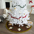 Doves on Brown Christmas Tree Skirt in Hand Felted Wool - 60" - ARCADIA HOME